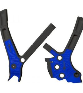 YAMAHA YZ125/250 GRIPPY FRAME GUARDS R-TECH 05>2023 black/blue