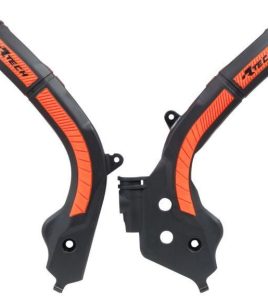 KTM EXC XC SX SX-F GRIPPY FRAME GUARDS R-TECH orange/black 17>19