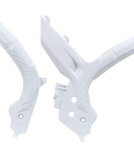 KTM EXC XC SX SX-F GRIPPY FRAME GUARDS R-TECH white 19>23