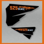 KTM 525 EXC 2004 - 2007 AIRBOX DECALS, STICKERS,GRAPHICS